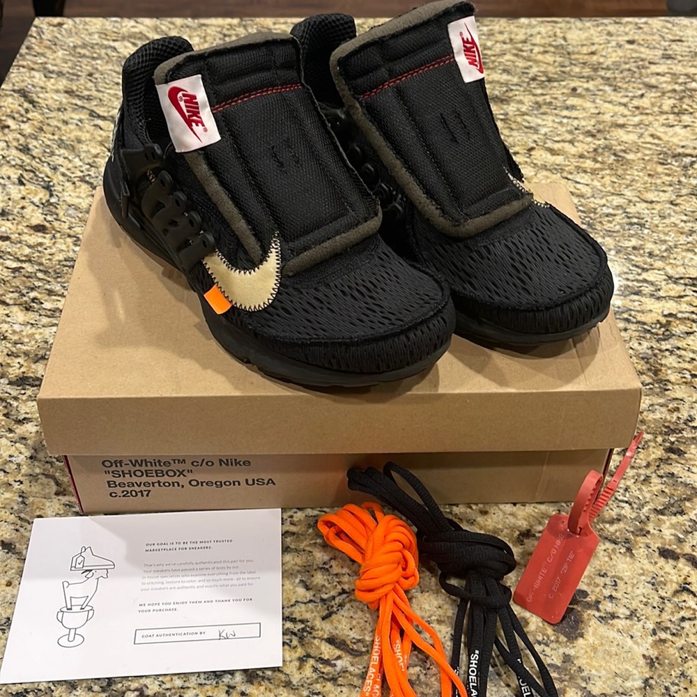 Nike x off white air presto black